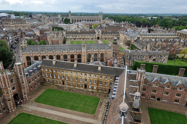 Cambridge colleges aerial view